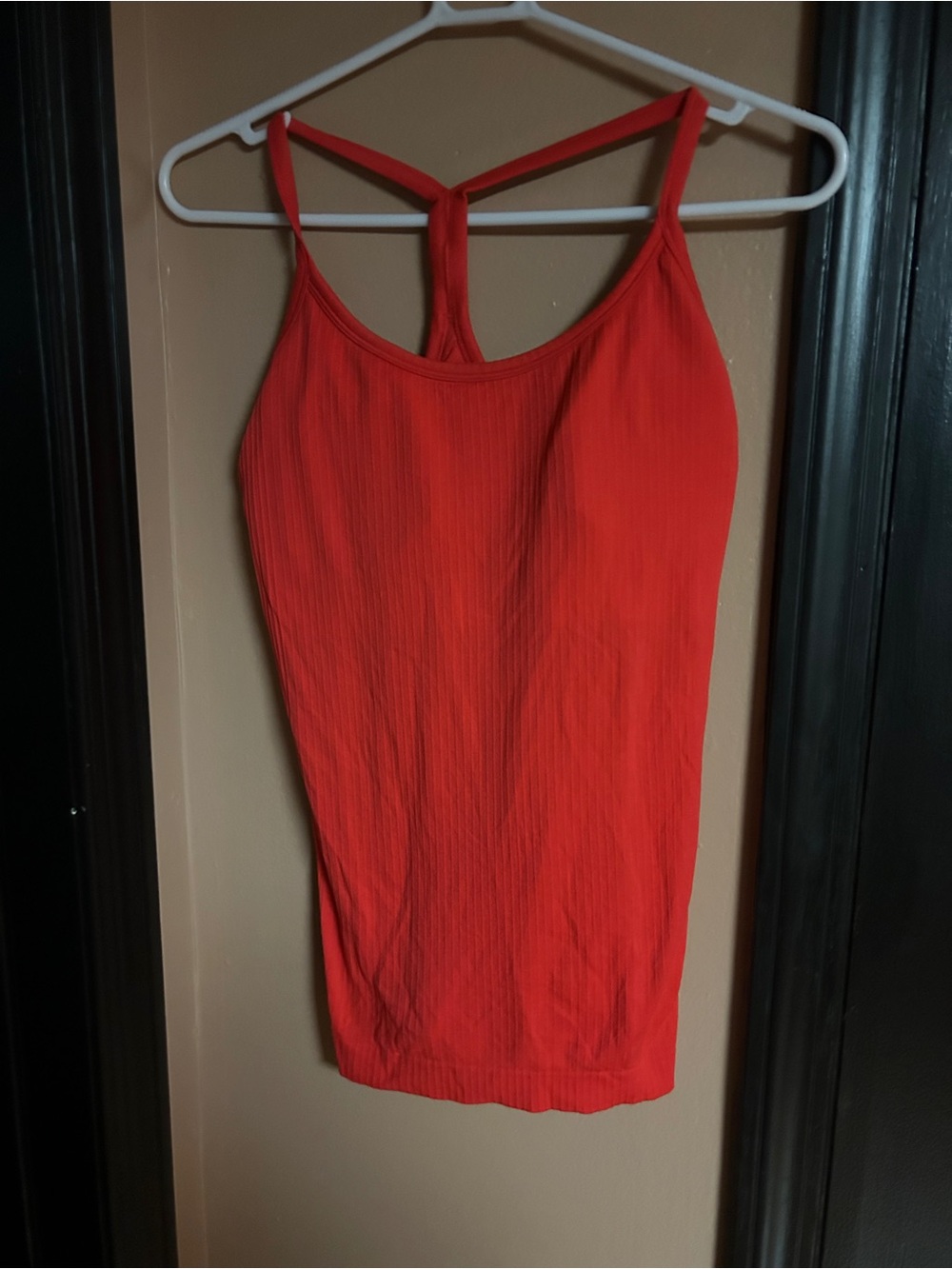 Women’s - used Lululemon Ribbed Red Tank Top with T-Back Strap- no tags.